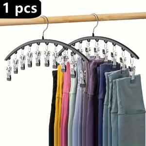 TEMU 1pc/2pcs 핑크 블랙 메탈 클립 행거, 10개 가이터, 행거, 공간 절약형 옷걸이 옷장 정리함, 옷장 정리함 및 보관용품 319570992
