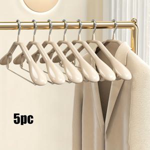 TEMU 5개 미끄럼 방지 와이드 숄더 코트 행거, 내구성 있는 금속, 가정용 이상적 - 셔츠, 정장, 코트에 완벽, 녹색, 옷걸이