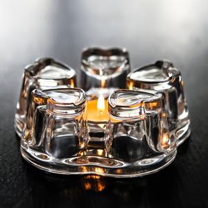 TEMU 1개 하트 모양 차 워머, 전기 불필요 커피 포트 히터, 캔들 홀더 워머, 잎차 가열 베이스, 투명 티웨어 액세서리