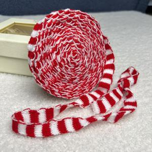 TEMU 196.85인치 레드, 화이트, 그린 크리스마스 니트 스카프 리본 - 인형, 병, 나무 장식용 미니어처 DIY 공예, 축제 미니 스카프 리본, 홈 데코 액세서리, 미니어처 크리스마스 아이템, 돌하우스 오너먼트, 니트 텍스처, 크리스마스 선물