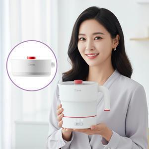 TEMU 코릭 접이식 멀티쿠커 전기 포트 여행용 휴대용 접이식 티 분유 주전자 커피 미니 차박