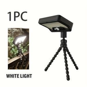 TEMU 1개 상업용 이웃 태양광 모션 센서 조명, 접이식 유연한 랙 포함, IP65, 92 LED 거리등, 3가지 모드 자동 켜기/끄기 기능, 야외 나뭇가지, 텐트, 캠핑, 테이블탑, 벽, 정원 보안 조명