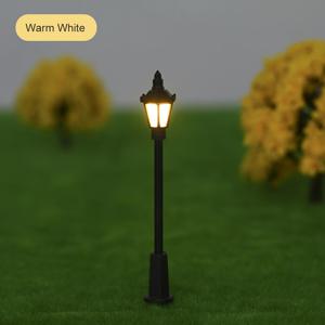 TEMU 10개 SL-01 3V 싱글 헤드 미니어처 유럽 빈티지 블랙 가든 램프 - 따뜻한 빛 / 실내 DIY 모델, 플러그 앤 플레이 배선 (납땜 불필요), 인형집, 디오라마, 철도 레이아웃 및 미니어처 조경과 호환