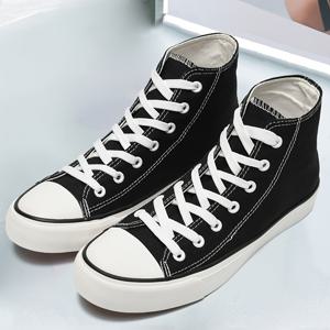 TEMU 여성용 하이탑 캔버스 스니커즈, 캐주얼 꽃무늬 스케이트화, 가벼운 걷기 신발, 미끄럼 방지 고무 밑창, 직물 안감, 레이스업, 올 시즌 착용, 오버사이즈 핏, 편안한 걷기 신발|현대 패션 스니커즈|내구성 있는 고무 밑창