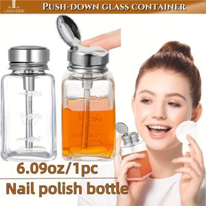 TEMU 4.06oz / 6.09oz 스타일리시 누수 방지 휴대용 디스펜서, 메탈 플립탑 투명 네일 폴리쉬 & 향수 병 | 에센스 및 오일에 이상적