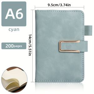 TEMU 14.5x9.5cm 포켓 사이즈 미니 노트북, 매트 블랙 소프트 커버 - 대학 줄무늬 페이지, 여행자 및 작가용 휴대용 필기장, 다양한 색상 제공, 창의적인 전문가를 위한 이상적인 선물, 스타일리시한 메탈 악센트, 부드러운 질감 커버, 슬림 디자인, 내구성 있는 종이, 트래블러스 노트북
