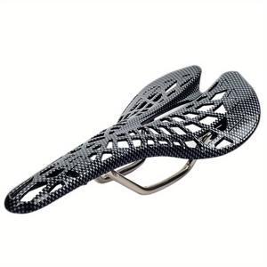 TEMU 1개 자전거 안장 - 경량 중공 디자인, 인체공학적 충격 흡수 기능, 로드/MTB/BMX 사이클 호환 가능 - 남녀 공용 (1x), 쉬운 설치, 세련된 광택 마감, 내구성 강철 구조