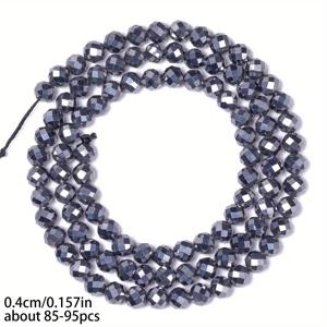 TEMU TTUIJI 천연석 테라헤르츠 면 처리된 비즈 - 2/3/4mm 라운드 루스 스페이서 DIY 주얼리 만들기용, 팔찌, 펜던트, 목걸이, 수제 액세서리. 이상적인 선물, 주얼리 제작용 비즈, 펜던트 비즈, 면 처리된 비즈 디자인, 핸드메이드 비즈