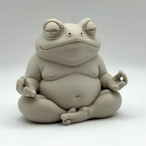 TEMU 통통한 젠 개구리, 명상용 3D 프린팅 장식품 - 집과 사무실에 어울리는 완벽한 선물