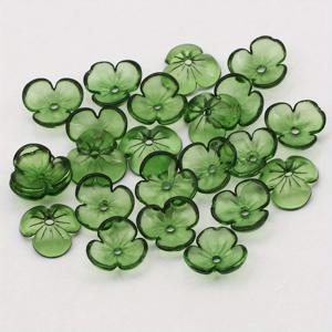 TEMU 200pcs 보석 만들기, 목걸이 팔찌 귀걸이 키 체인 DIY 재료 액세서리에 대 한 여러 가지 빛깔의 10mm 투명 아크릴 꽃잎 구슬
