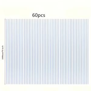 TEMU 60개 팩 내구성 70인치 굴곡 가능한 흰색 유리 섬유 지지대 농업 구조물용, 자외선 및 서리 보호