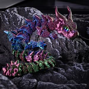 TEMU 14세 이상 성인용 차량 대시보드 장식품, 1개 랜덤 눈동자 3D 프린팅 이중뿔 드래곤 피규어 - 자동차 장식, 홈 & 카 데코, 거실 및 책상 디스플레이에 적합