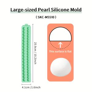 TEMU 3 사이즈 진주 모양 실리콘 퐁당 몰드 비즈 스트링 DIY 베이킹 케이크 테두리 장식 슈가크래프트, 폴리머 클레이, 반죽 모델링 몰드 새로운 패턴 몰드, 퐁당 필요