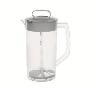 TEMU 파리다비오 64oz 수동 블렌더 주스 용기 조절 가능한 뚜껑 & 교반 날 포함 - 스무디, 콜드 브루, 주스 제조용 휴대용 식품 안전 플라스틱 컵 - 전기 불필요한 쉬운 혼합 디자인, 휴대용 스무디 블렌더, 기능적 설계, 정밀 측정 표시