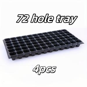 TEMU 4pcs 현대적인 그리드 씨 발아 트레이 - 실내 및 실외 정원, 채소, 꽃, 허브에 적합한 경량 및 재사용 가능한 플라스틱 플랜터