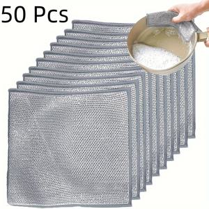 TEMU 50팩 헤비듀티 비스크래치 비누 패드 - 양면 스크럽 & 청소 표면, 기름 제거용, 주방 및 상업용 - 식기 세척, 기름 제거, 식기세척기 호환 가능, 메쉬 디자인, 내구성 있는 소재, 전문가용 주방 스카버|수세미