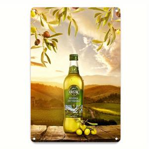 TEMU 1개 레트로 틴 사인 리비에라 올리브 오일 750ml 병, 지중해 스타일 건강 요리용기, 사이즈 8x12 인치, 건강한 조리법, 식품 보존, 향수 아트워크, 러스틱 데코, 튼튼한 구조, 핸드메이드 느낌, 식품 등급 오일, 요리 필수품, 건강을 중시하는 구매자, 음식 애호가, 2D 평면, 방 장식에 완벽