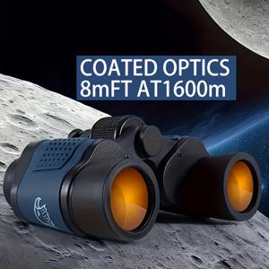 TEMU 60x60 쌍안경 좌표, 고배율과 선명도 레드필름 망원경 전문 HD 휴대용 이중관 사격경계기 사냥/캠핑용