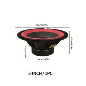 TEMU 1개의 풀레인지 동축 스피커, 6/8/10인치, 최대 200W/300W/400W 고출력, RMS 25W/40W/50W, 4옴 스테레오 오디오 출력, 실내 전기/하드 와이어링 전원 모드, ≤36V 차량 오디오 업그레이드용 작동 전압
