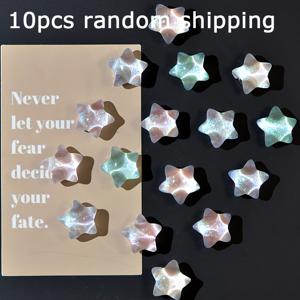TEMU 10pcs 스파크링 스타 냉장고 자석 세트, 귀여운 만화 자석 장식 스티커, 냉장고, 백보드, 사무실, 주방, DIY 가정 장식, 친구를 위한 재미있는 선물, 파티 용품, 밝고 아름다운 스티커, 강한 접착력, 내구성 및 방수