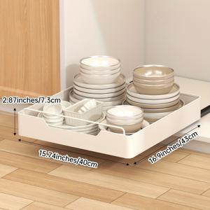 TEMU ZHOHO TANT 1pc 금속 풀아웃 정리함, 쉬운 설치, 가벼움, 페인트 마무리, 주방, 욕실, 거실 보관용으로 다용도로 사용할 수 있는 주방 정리함과 보관함