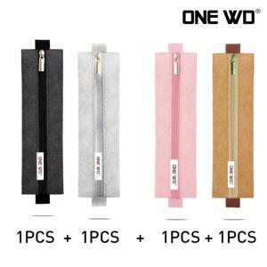 TEMU 4개 OneWD 패셔너블 경량 연필 케이스, 탄성 클로저 - 펜, 연필 및 볼펜용 내구성 있는 듀폰 페이퍼 펜 슬리브