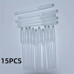TEMU 15/20pcs 투명 펜 홀더 - 가벼운 PP 사라지는 잉크 케이스, 전통적인 볼펜, 물기 없는 펜, 홀로우 샤프트 액세서리 - 서류 정리, 책상 정리에 이상적 | 세련된 펜 홀더 | 가벼운 플라스틱