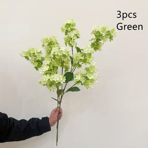 TEMU 3개 리얼리스틱 실크 수국 부케 - 31.5인치 인공 꽃 5가지 색상 옵션, 날씨에 강한 실내외 장식용 웨딩, 휴일, 홈 및 이벤트용 - 물주기 불필요, 변색 방지 실크 플라워, 플로랄 데코 | 자연스러운 룩의 플로럴 어레인지먼트 | 상세한 꽃잎 공예, 야외용 인공 꽃