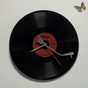 TEMU 12인치 음악 블랙 비닐 레코드 벽시계 - 수제 아트 데코 디자인, 독특한 홈 데코 선물, 배터리 작동(AA 미포함), 음악실 장식, 빈티지 감각, 내구성 있는 구조, 음악실 액세서리, 예술적 시계, 고품질 공예, 음악 애호가용, 비닐 레코드 벽시계, 거실용 벽시계, 벽시계