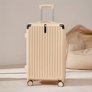 TEMU 트렌디한 3 사이즈 20인치, 24인치, 28인치 대용량 다기능 트롤리 가방, 도파민 컬러 매칭 여행 필수품