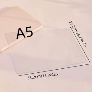 TEMU A5/A6 노트북용 하드커버 북 커버 - 투명 & 스크래치 방지 케이스, 플래너, 저널, 다이어리, 로그북 호환 - 페이지 접근 용이, 휴대용 바인더 없는 커버, 여행자 노트북 커버, 책 커버, 로그북 커버, 다이어리 커버, 책 포장지, 저널 커버