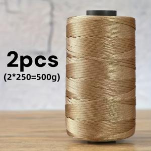 TEMU 2팩, 500g, 100% 폴리에스터 실, 헤비급 아이스 실크 원사 - 크로셰 가방, 모자, 쿠션, 슬리퍼 및 기타 컬러풀 니트 공예용, 여름 크로셰 플랫 밴드 원사, 선모자 샌들 제작 및 반짝이는 가방용 핸드메이드 직조 소재