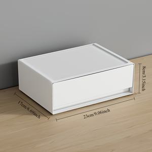 TEMU 스택 가능한 화이트 플라스틱 데스크탑 수납함 - 5종 사용법, 모던한 modular형 수납박스 (코스메틱/주얼리/사무용품/펜&가위) / 공간절약형 홈 & 오피스, Desk & Drawer Organizer