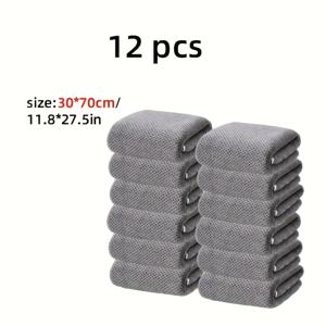 TEMU 4/12개입 초흡수성 퀵 드라이 타월, 11.8x27.5인치, 부드럽고 편안함, 모던 단색, 우주 테마 욕실, 샤워, 가정, 호텔, 헬스장, 스파 센터, 워시 클로스|샤워커튼