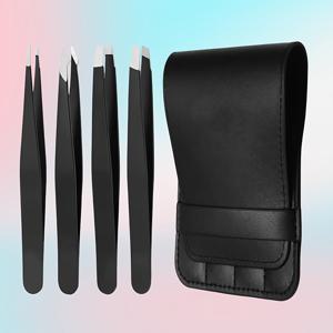 TEMU 4pcs 전문 스테인레스 스틸 트위저 - 얼굴 털, 가시, 자라는 털 제거에 매우 정확하며, 무작위 포장 스타일로 제공됩니다.