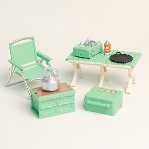 TEMU 1세트 8피스 미니어처 인형집 야외 접이식 의자, 캠핑 피크닉 테이블 & 스토브 키트 – DIY 장난감 하우스 모델용 액세서리, 씬 및 사진 소품, 랜드스케이프 공예 키트, 1:12 스케일 롤플레잉 토이를 위한 완벽한 선물