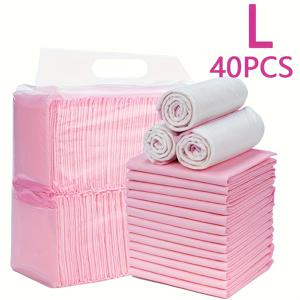 TEMU 40/100개 초흡수 방수 일회용 펫 패드 - 블루 & 화이트 체크 디자인, 강아지 훈련 및 소동물 관리에 적합 | 편리한 포장 | 울트라 흡수 강아지 배변패드|배변패드