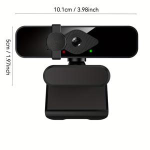 TEMU 내장 마이크가 있는 4K HD 웹캠 - 울트라 HD 비디오 카메라, 플러그 앤 플레이 USB 스트리밍 카메라, 개인 정보 커버 포함, 줌, 스켈, 트위치, 유튜브 호환 - 온라인 수업, 게임, 스트리밍, 영상 통화용 - PC/노트북/스마트폰/태블릿 호환 - 배터리 불필요, PC/교실 기술, 모던 디자인, 고해상도 렌즈|태블릿PC