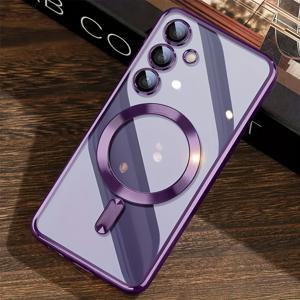TEMU For Samsung for S25, S24 Ultra, S24 Plus, S24, S24 FE, S23, S22, S21 및 S20 FE에 적합한 카메라 렌즈 보호 기능이 있는 자성 보호 케이스.