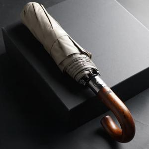 TEMU PARACHASE 대형 자동 우산 남녀공용, 방풍 기능, 나무 손잡이, 8본 알루미늄 프레임, 컴팩트하고 내구성 있는 디자인, 비즈니스 및 캐주얼 사용에 완벽한 다목적 우산 | 나무 손잡이 우산, 아웃도어 우산