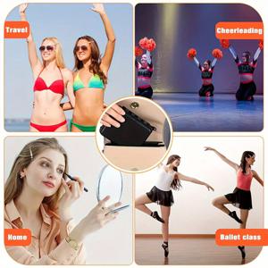 TEMU 컴팩트 9단 헤어 & 주얼리 정리함 - 투명 플라스틱 다용도 수납 케이스 (헤어 타이, 클립, 네트 보관) - 휴대용 댄스 액세서리 케이스, 발레, 치어리딩 용품 보관, 세련된 디자인, 튼튼한 구조, 및 헤어 액세서리 보관함