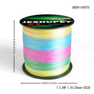 TEMU JESHUPEY X8 낚시줄 - 바닷물 및 민물용 고강도 PE 라인, 긴 캐스트를 위한 고휘도 8색 브레이디드 네트팅 라인, 트롤링, 보트 및 해안낚시에 적합한 내구성 있는 구조