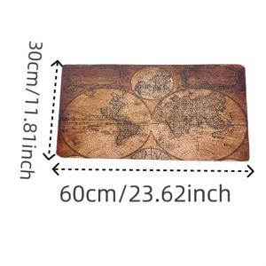 TEMU 1pc 빈티지 프린트 소가죽 가죽 시트, 1.5mm 두께 - DIY 귀걸이, 가방, 폰 케이스, 연필 케이스, 지갑, 핸드백, 공예 및 헤어 액세서리용 고전 세계지도 디자인|세계지도