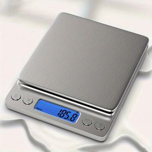 TEMU 콜즈프 고정밀 디지털 주방 저울, 대형 LCD 디스플레이, 3000g/0.1g 정확도 (건전지 별도) - 이중 단위 전환 (g/oz/lb), 미끄럼 방지 베이스 & 무게 감기 기능, 요리, 베이킹, 식단 관리에 이상적 - 가정, 사무실, 기숙사, 여행용 - 식품 안전 & 쉬운 세척 디지털 저울