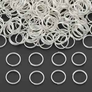 TEMU 300개 합금 10mm 더블 레이어 점프 링, 주얼리 만들기 액세서리용, DIY 키체인, 귀걸이 및 펜던트 커넥터, 목걸이 클라스프 링, 스플릿 링, 듀얼 링 링크, 휴대폰 스트랩 커넥터 포함 다목적 소재, 가방 참 등