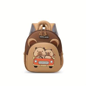 TEMU 귀여운 동물 디자인 키즈 백팩 (곰, 택시 카) - 3-6세 남아 & 여아용 가벼운 학교 배낭, 조절 가능한 어깨끈, 컴팩트 보육원 백팩 블루/, 유치원생을 위한 완벽한 생일 또는 크리스마스 선물, 학교용 백팩, 튼튼한 소프트 폴리에스터 안감