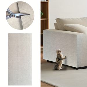 TEMU 셀프 접착식 스크래칭 매트 - 바닥, 벽, 소파, 캐비닛, 계단 및 실내 가구용 DIY 컷팅 가능 폴리에스터 재질 고양이 스크래처 보드 / 반려묘 선물 추천 크리스마스 생일 선물 스타일
