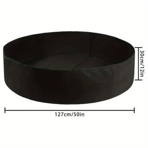 TEMU 초대형 헤비듀티 패브릭 고형화 화단 - 중앙 개구부가 있는 초대형 화분 상자, 가볍고 튼튼한 채소, 허브, 꽃, 발코니 또는 작은 공간용 - 공간 절약형 원형 디자인, 쉬운 조립, 내구성 있는 야외 사용 - 고형화 화단 가드닝에 이상적 (가드닝 백/컨테이너) - 통기성 및 가벼운 패브릭 화분, 바퀴가 달린 건강한 고형화 화단, 자동 급수 화단