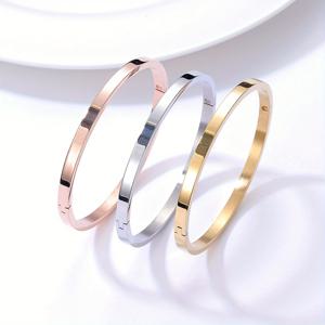 TEMU 3pcs / Set 간단한 클래식 유광 스테인레스 스틸 팔찌 여성 파티 일상 장식 장식