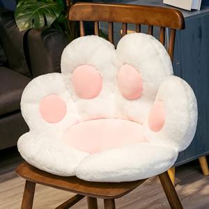 TEMU 두꺼운 고양이 발바닥 쿠션 베어 클로 반폐쇄형 좌석 패드 사무실 플러시 의자 매트 다다미 바닥 자부톤 70*55cm, 홈 시팅,작업 공간의 편안함,장난기 넘치는 디자인,편안한 좌석,부드러운 쿠션,편안한 충전재,시트 보호대,인체공학 패드,아늑한 홈 데코,홈 오피스 사용자